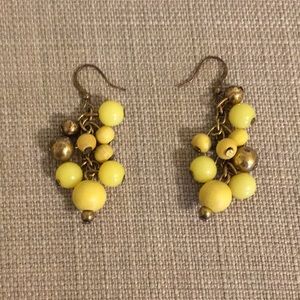 Yellow/gold bubble earrings